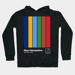 New Hampshire State Flag  // Original Minimalist Artwork Poster Design Hoodie